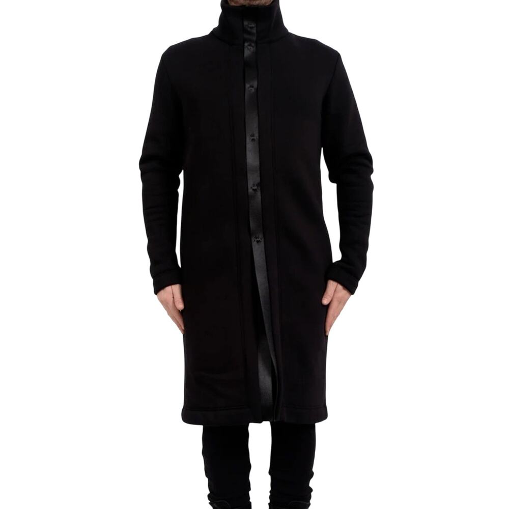 David’s Road Black Sweatshirt Jacket MFW19-J2 size L Button Snap Closure